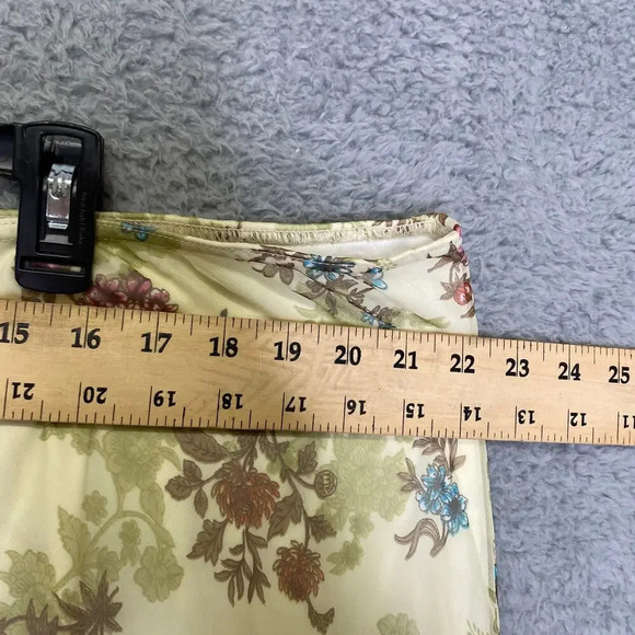 Tabloid womens 3x mini skirt green floral fairy whimsical garden y2k colorful - Picture 7 of 8